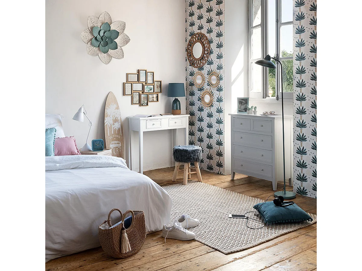 Commode 5 Tiroirs "Charme" 81cm Blanc