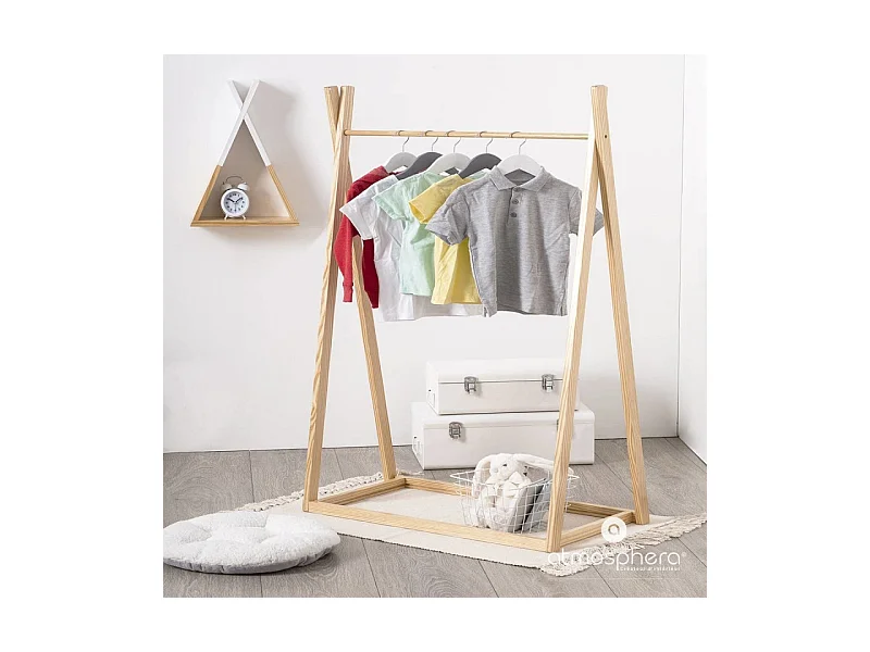 Penderie pour Enfant en Pin "Rêve" 126cm Naturel