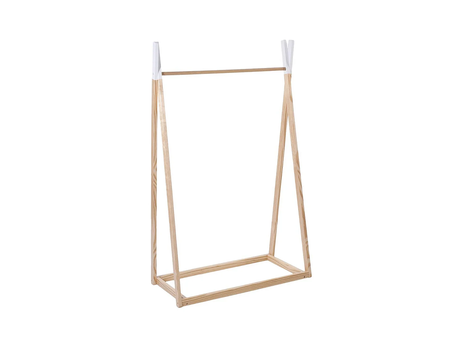 Burro De Ropa Tipi Infantil Organizador Melamina 79x126 cm Robe/Blanco