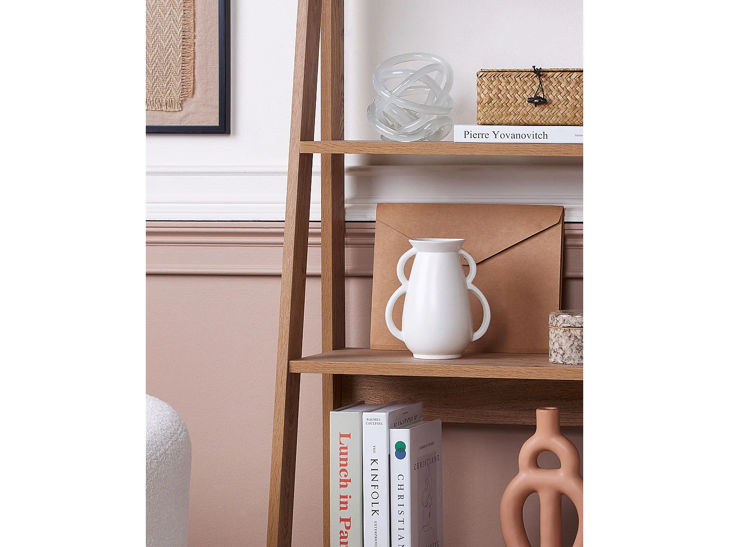 Vase à fleurs KOROPI Céramique 19 cm Blanc