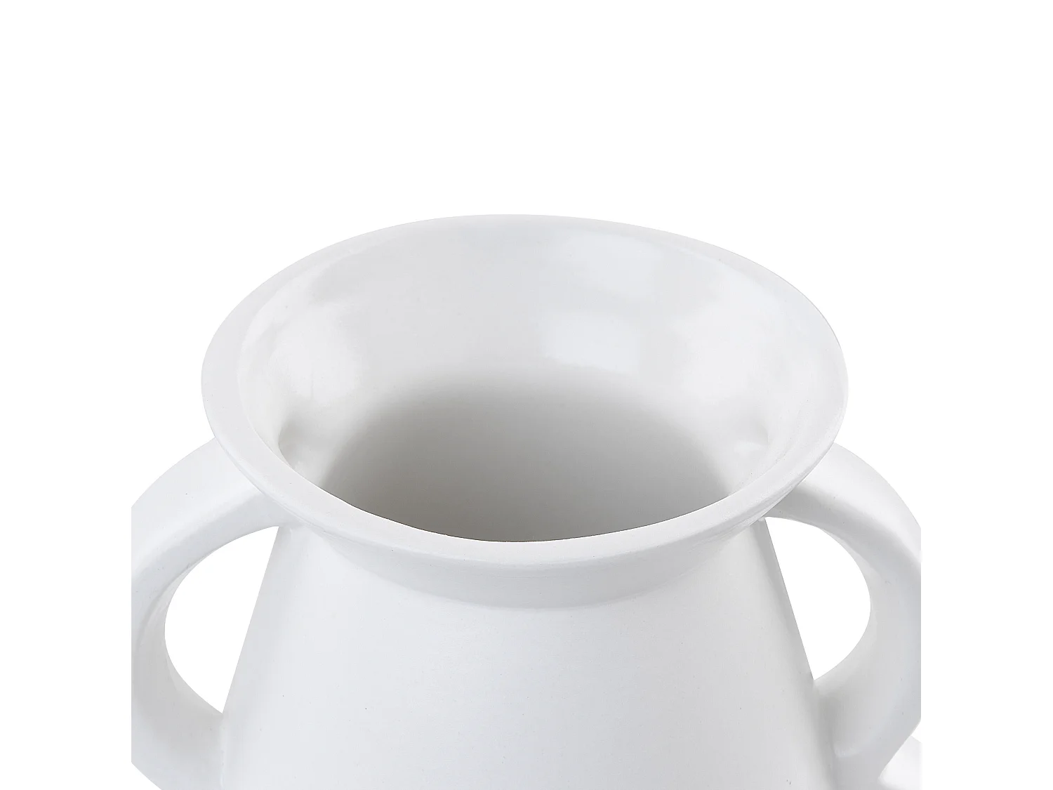 Vase à fleurs KOROPI Céramique 19 cm Blanc