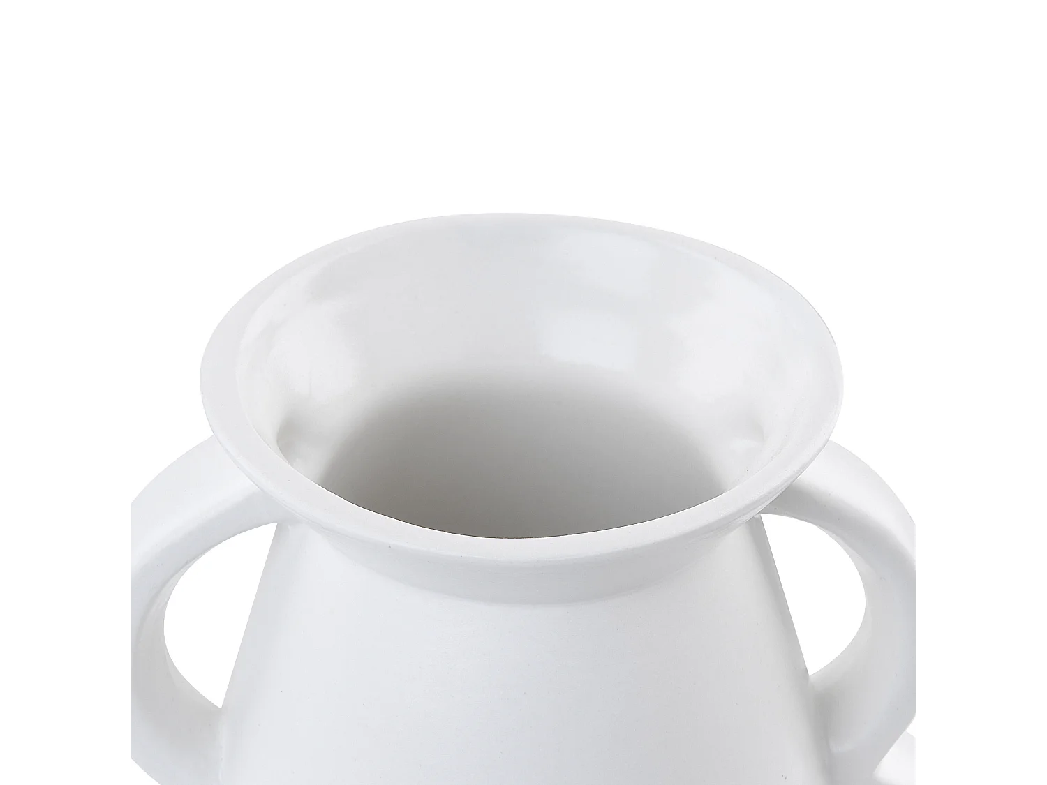 Wazon na kwiaty KOROPI Ceramika 19 cm Biały