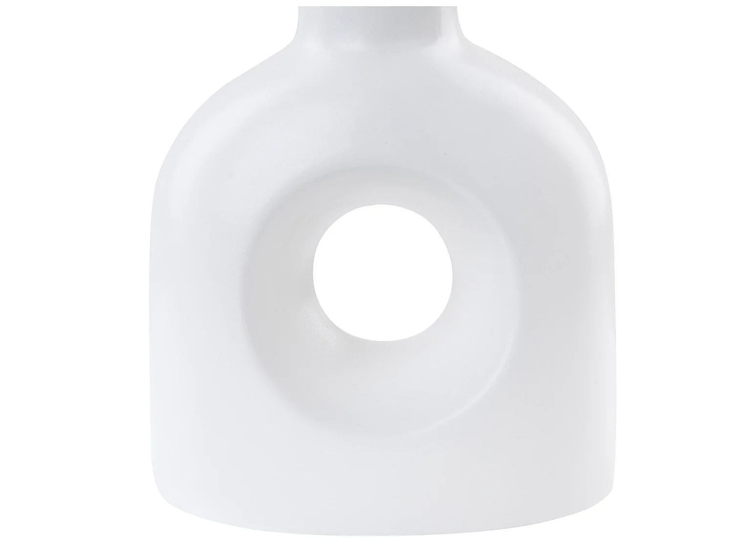 Vase à fleurs THEBES Céramique 22 cm Blanc