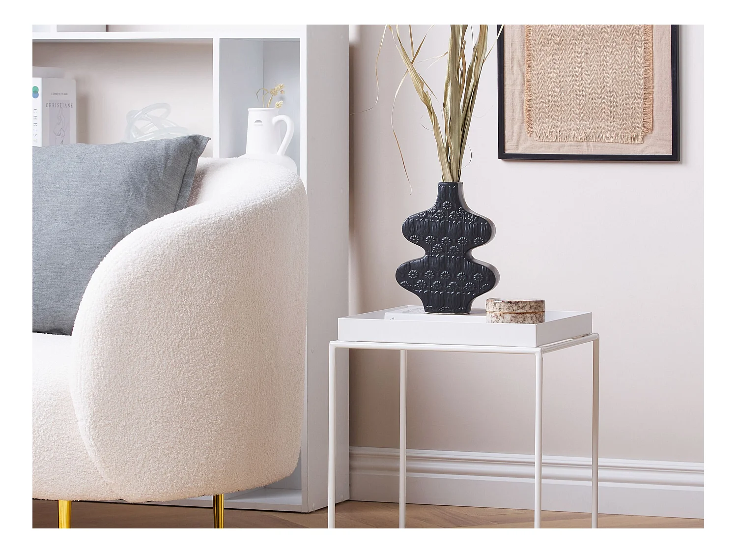 Bloemenvaas ARGOS Keramiek 25 cm Zwart