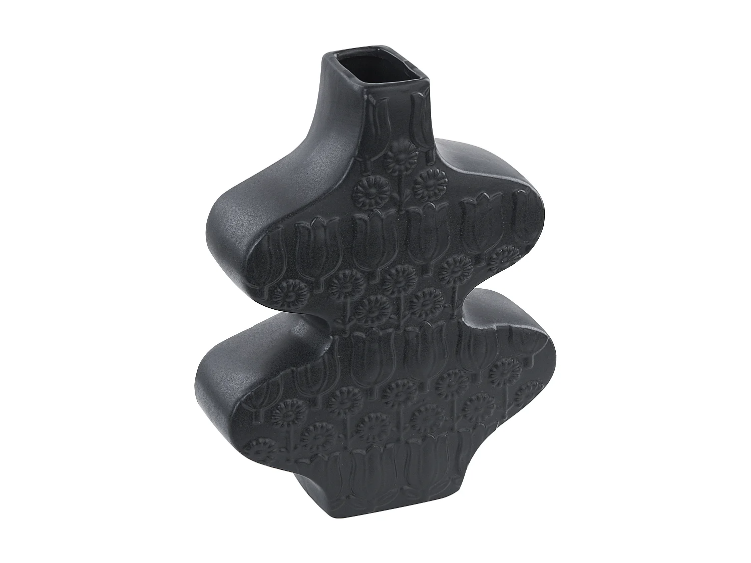 Vaso da fiori ARGOS Ceramica 25 cm Nero