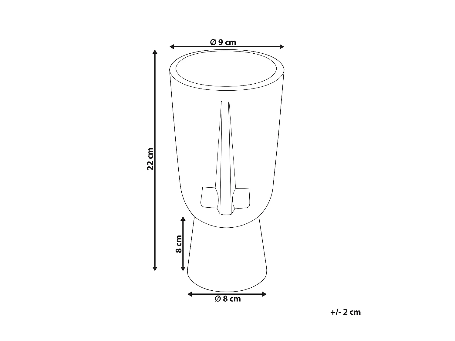 Jarro de flores ARTEMIS Cerâmica 22 cm Preto