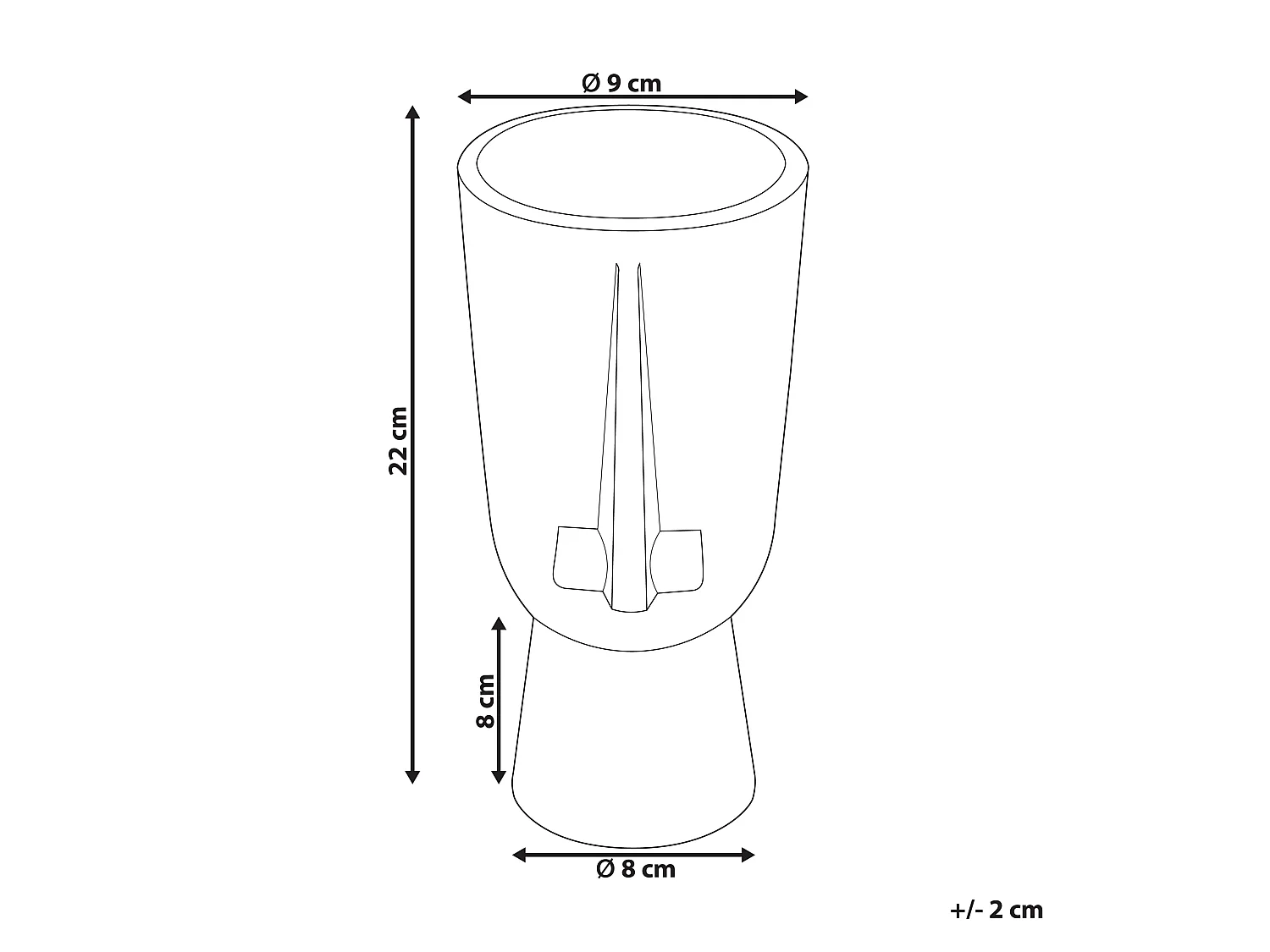 Bloemenvaas ARTEMIS Keramiek 22 cm Zwart