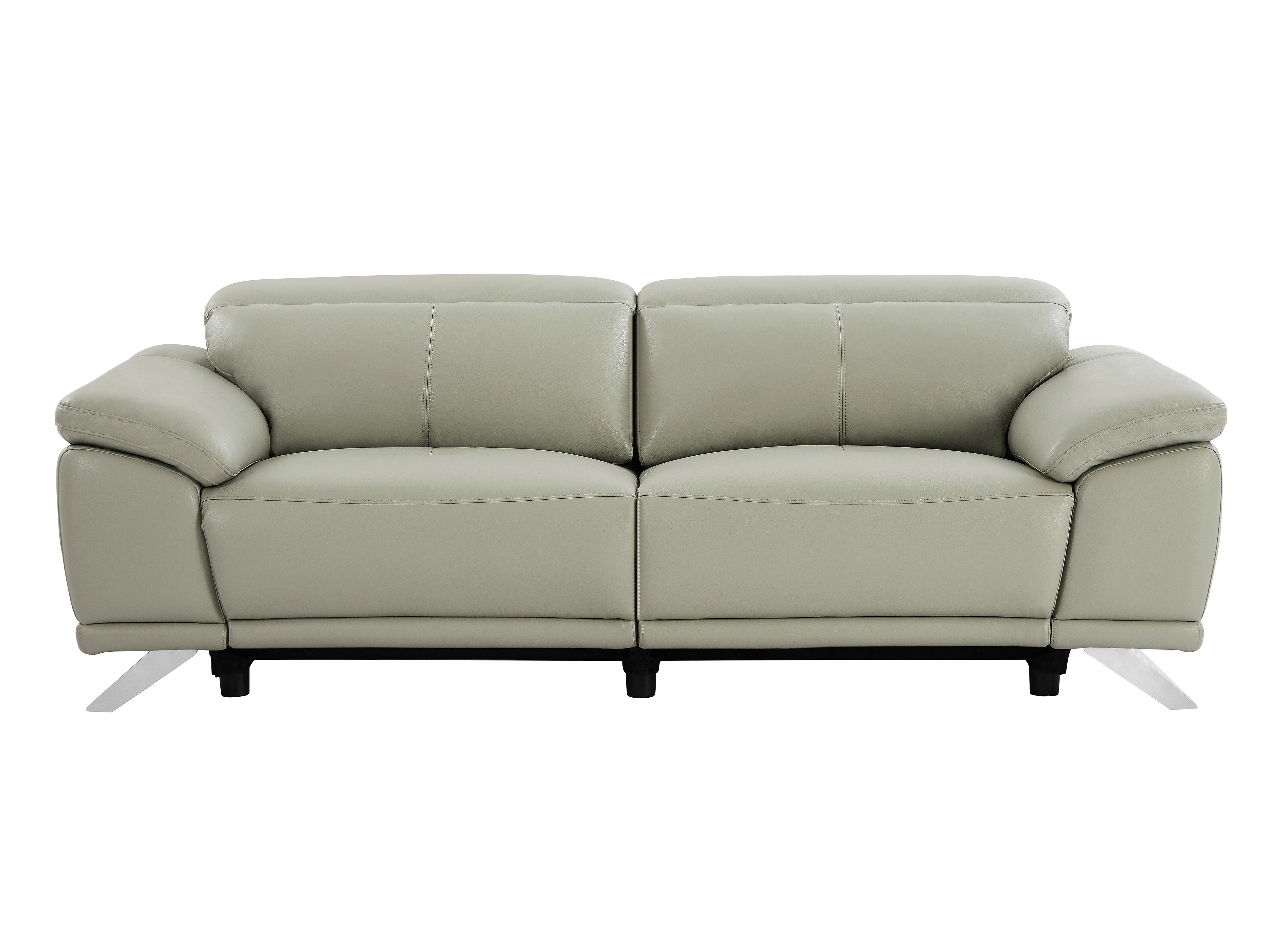 Sofá de 3 lugares articulado elétrico e 2 lugares em pele de vaca