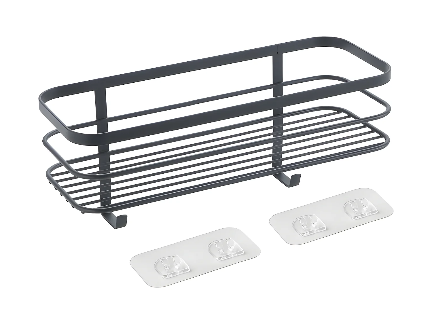 Étagère de Douche avec Adhésif Série ORIGIN LAVA de Metaltex. Finition Touch-Therm® Couleur Noir