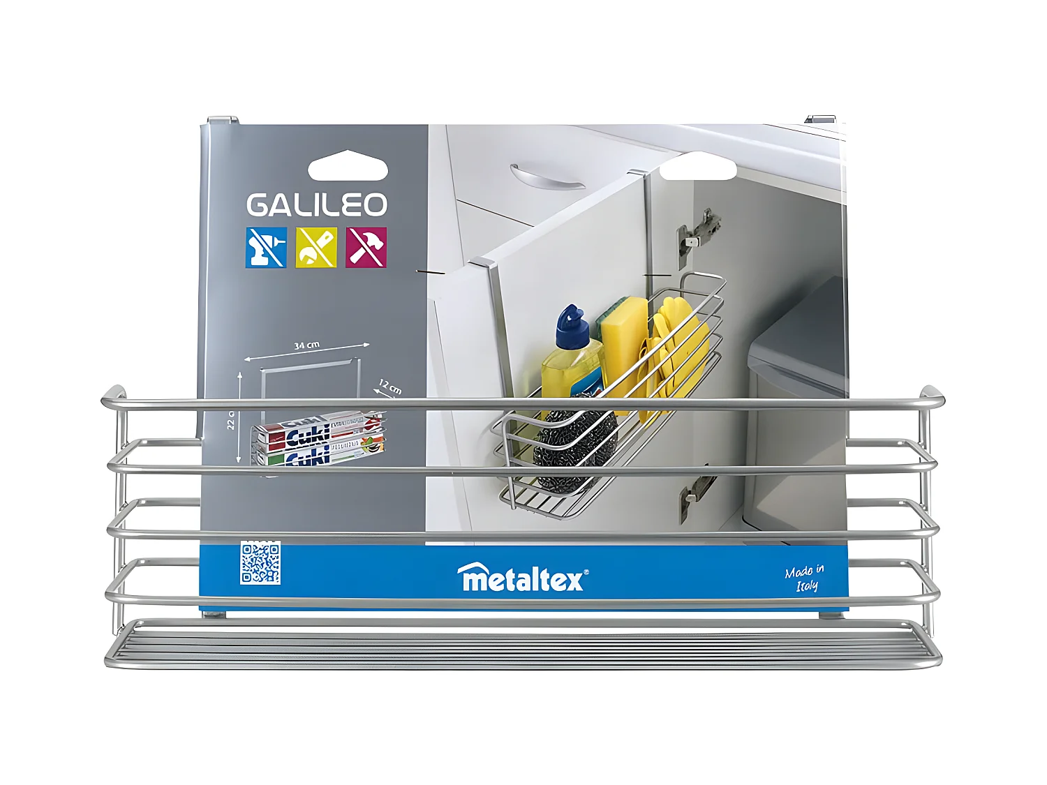 Panier Long Série GALILEO Metaltex. Finition Polytherm® Couleur Grise