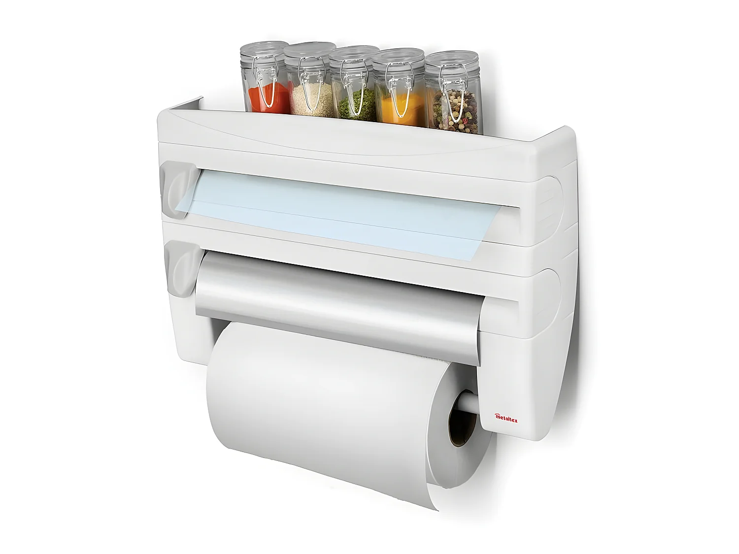 Keukenrolhouder ROLL&ROLL Metaltex Wit Praktische Wandhouder