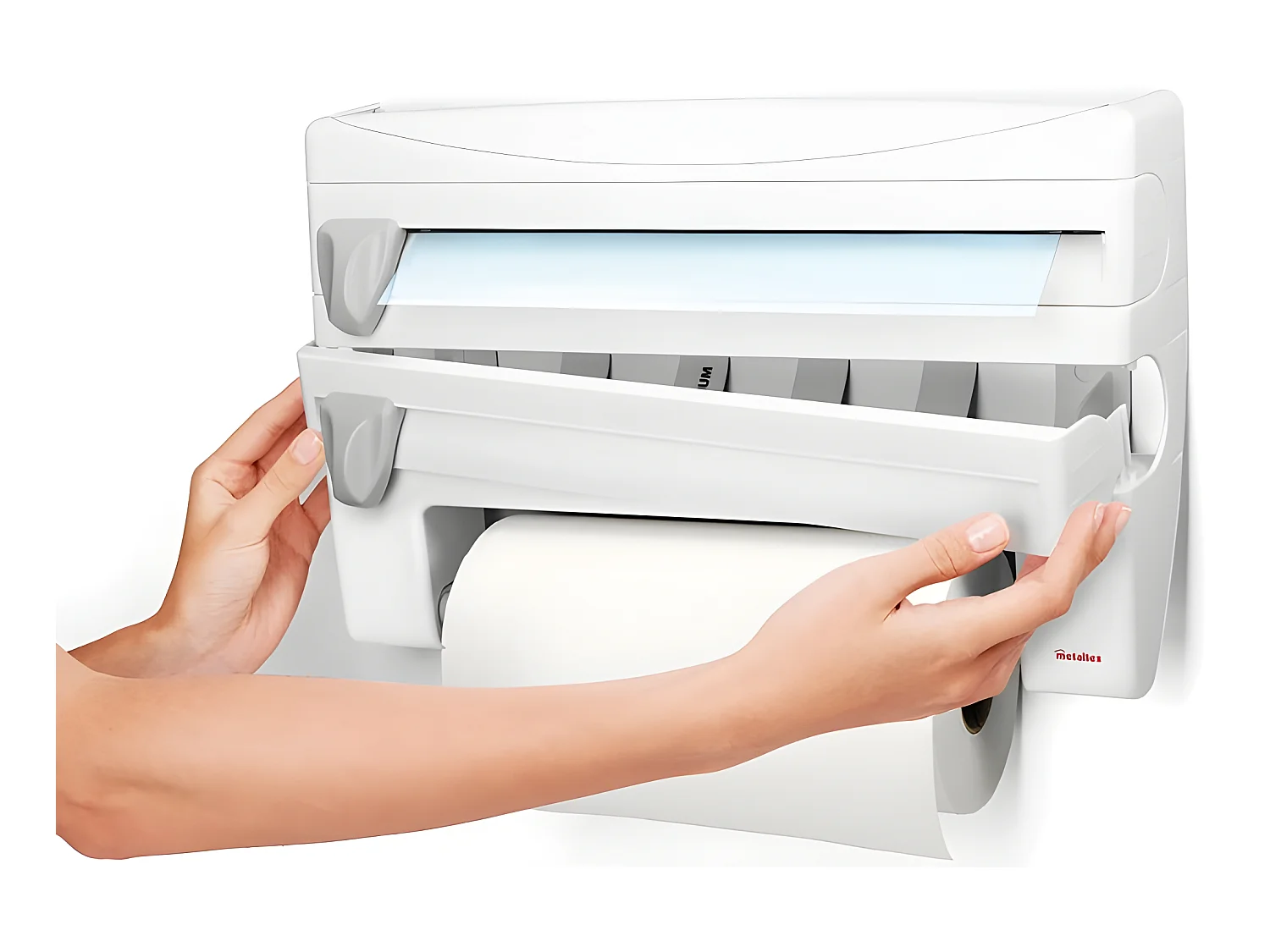 Keukenrolhouder ROLL&ROLL Metaltex Wit Praktische Wandhouder