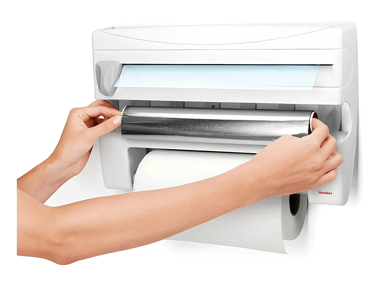 Keukenrolhouder ROLL&ROLL Metaltex Wit Praktische Wandhouder