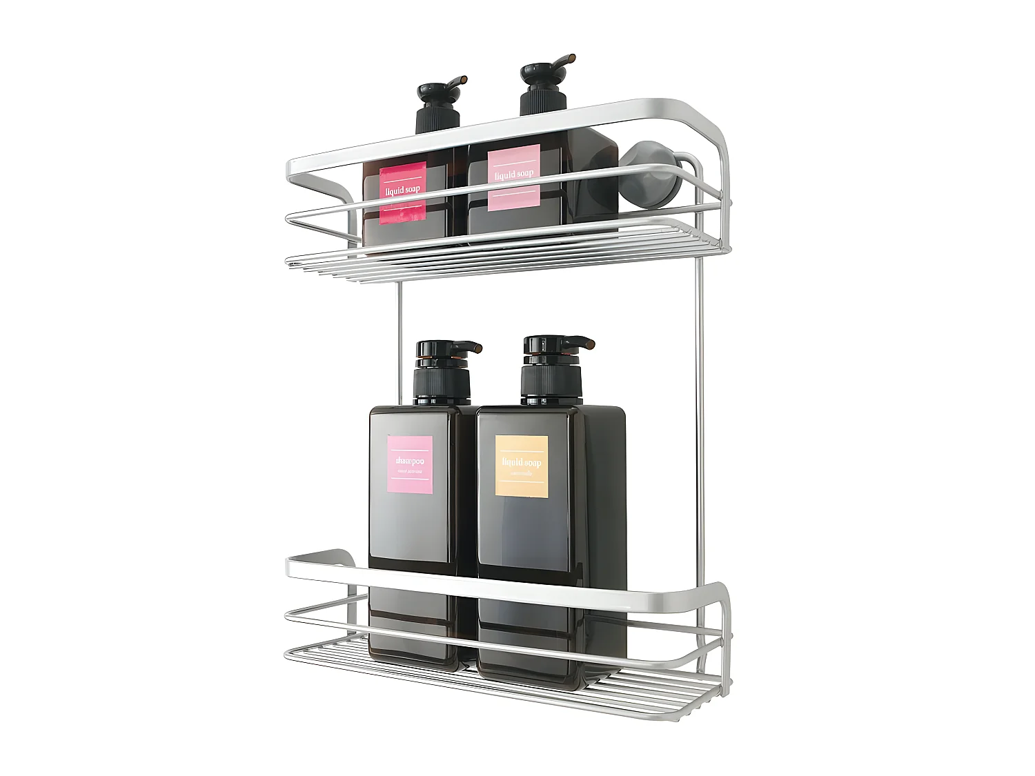 Étagère de Salle de Bain 2 Niveaux Série VIVA de Metaltex. Finition Polytherm® Couleur Argent