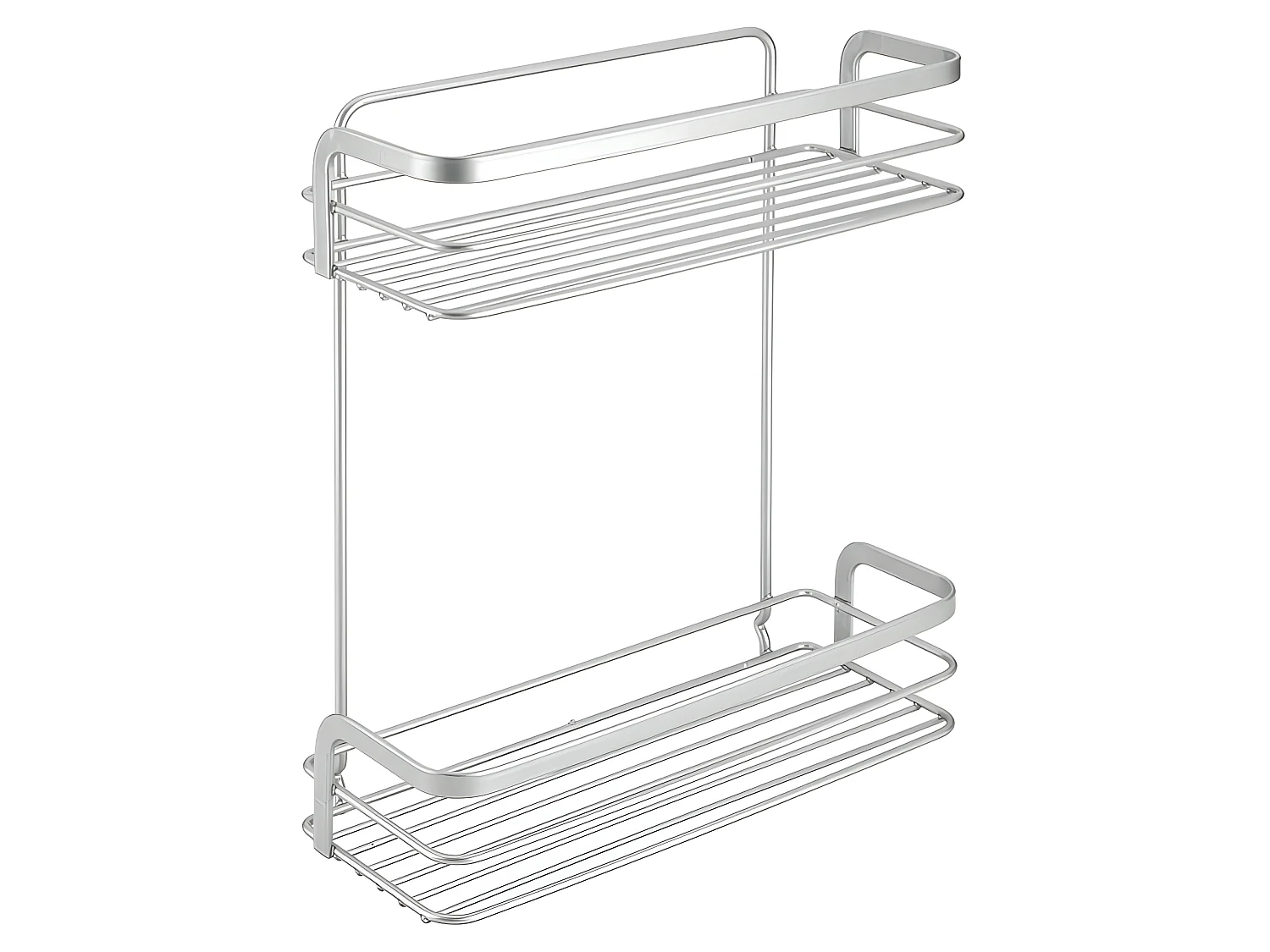 Badkamerrek 2 Niveaus VIVA Metaltex Polytherm® Zilver