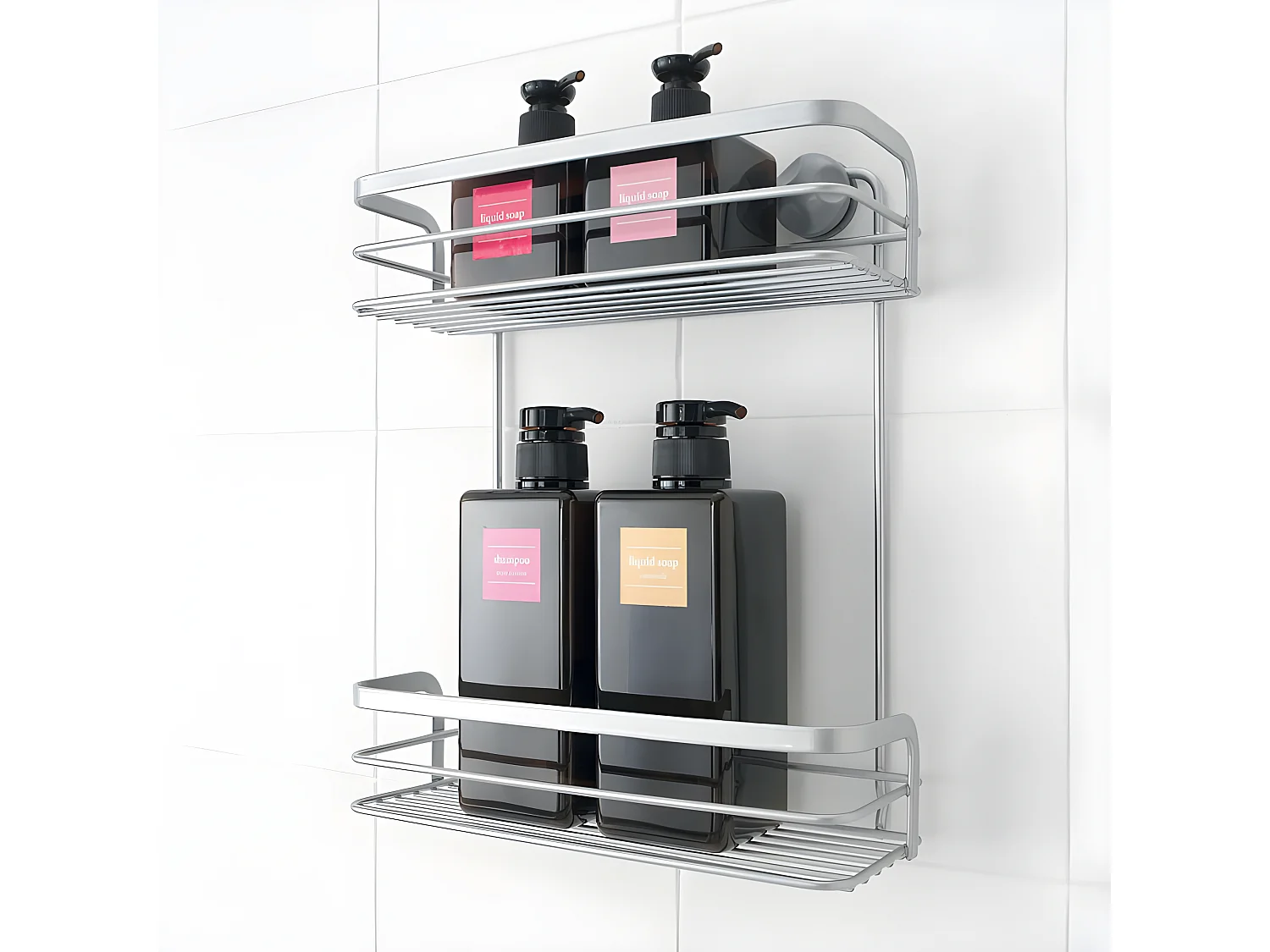 Badkamerrek 2 Niveaus VIVA Metaltex Polytherm® Zilver