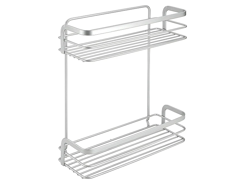 Badkamerrek 2 Niveaus VIVA Metaltex Polytherm® Zilver