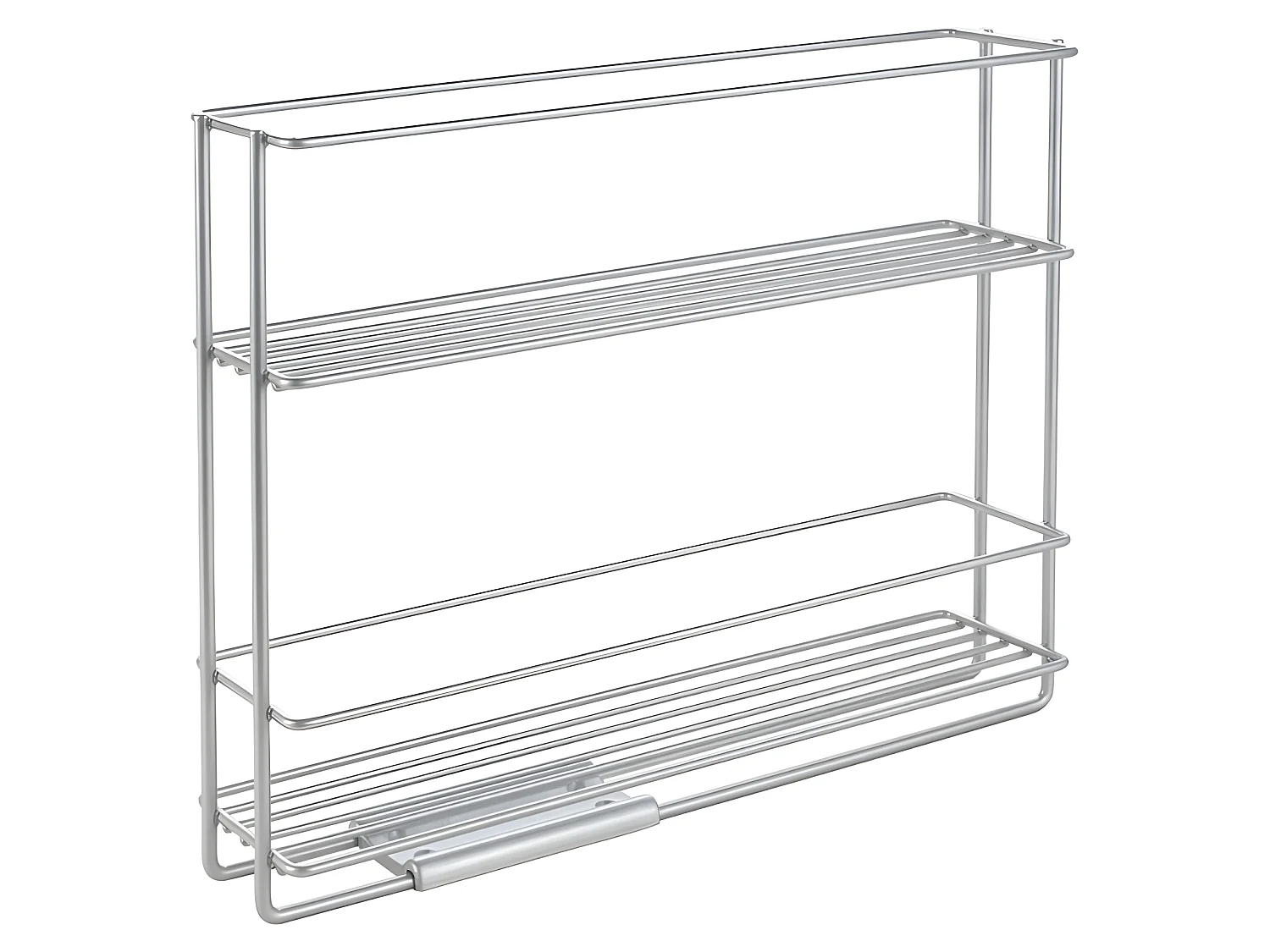 Étagère coulissante IN&OUT en métal de Metaltex. Finition Polytherm® couleur argentée