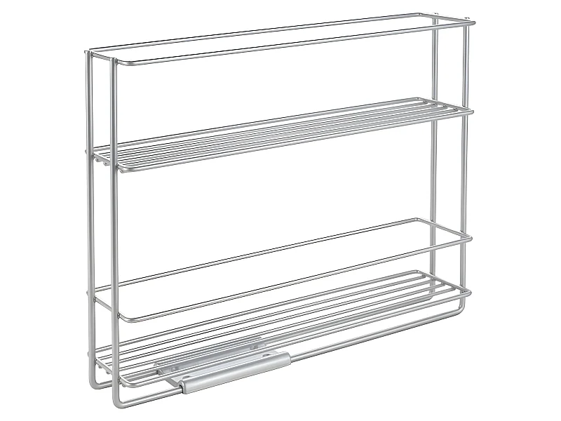 Mensola Scorrevole IN&OUT in Metallo Metaltex 2 Ripiani 28x6x22cm