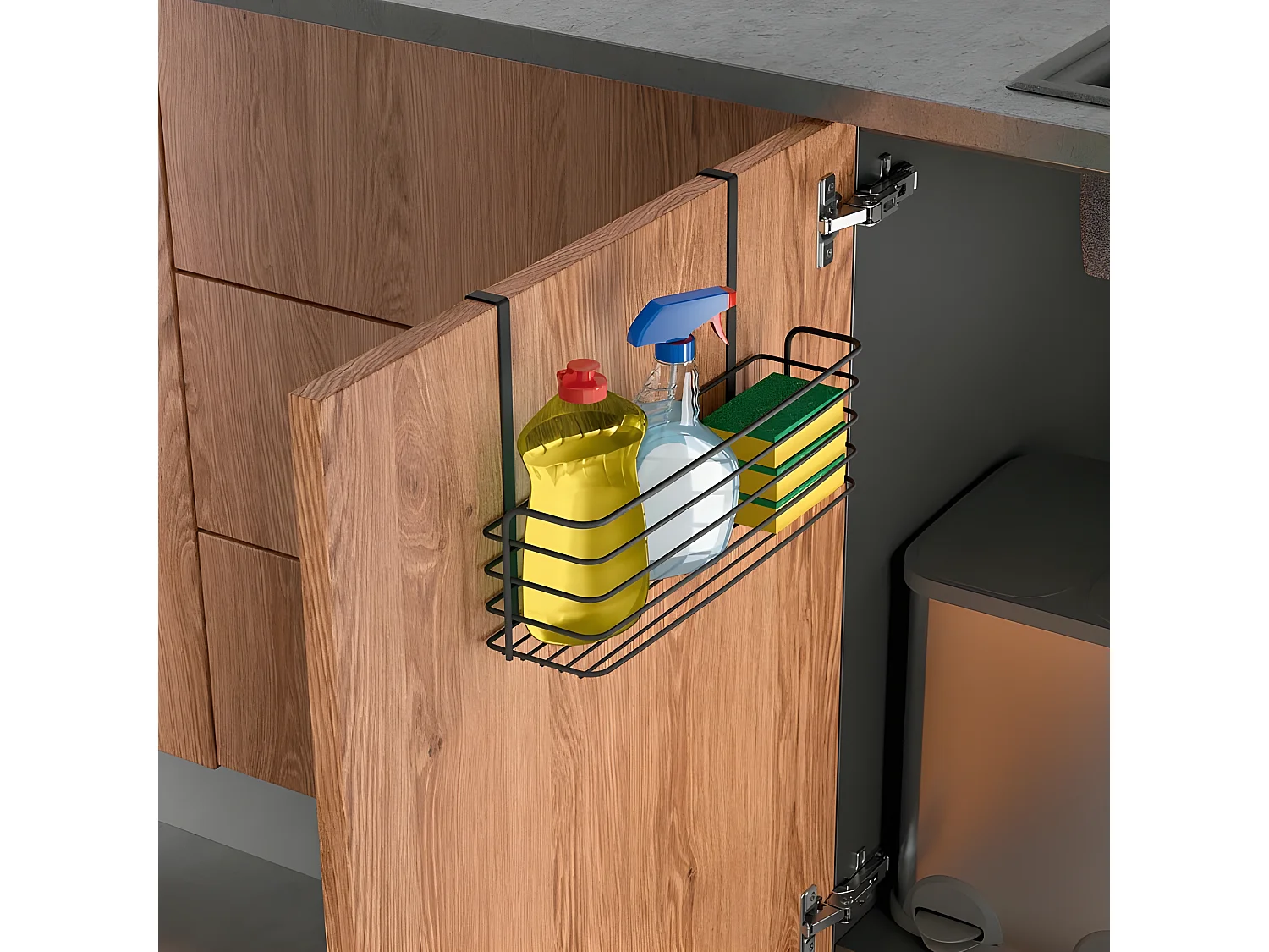 Panier Long Série GALILEO LAVA Metaltex. Finition Touch-Therm® Couleur Noir