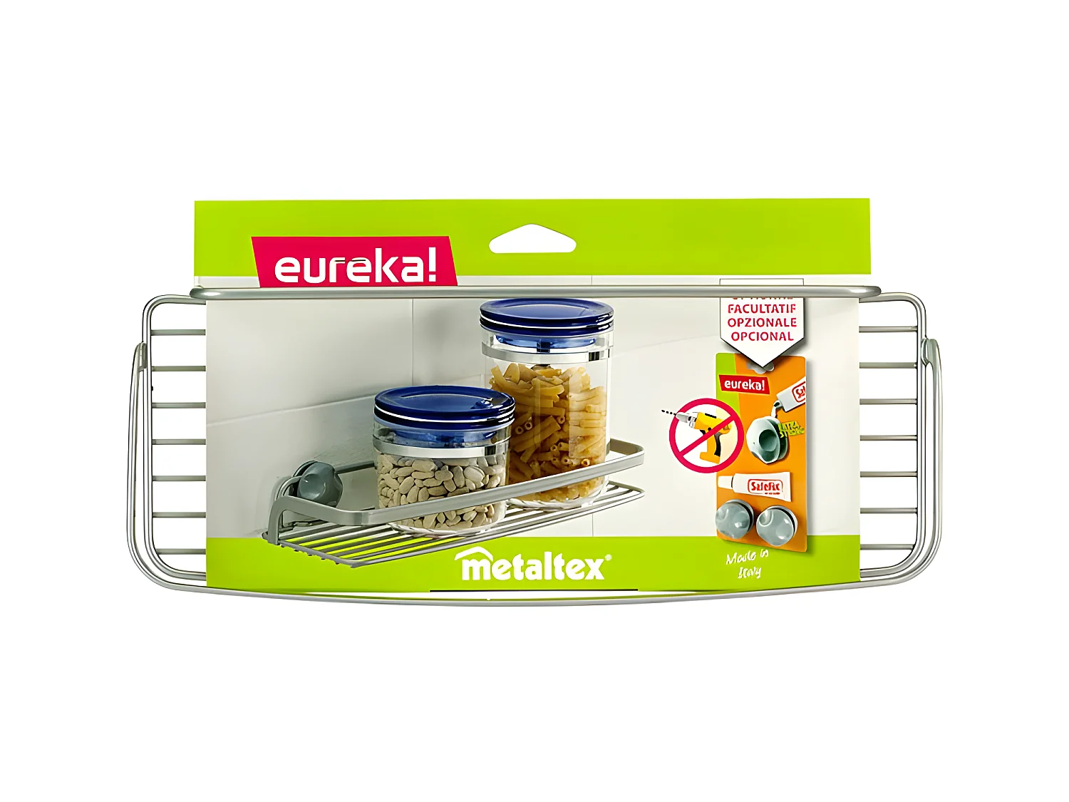 Étagère Basse Cuisine Série EUREKA de Metaltex. Finition Polytherm® Couleur Grise