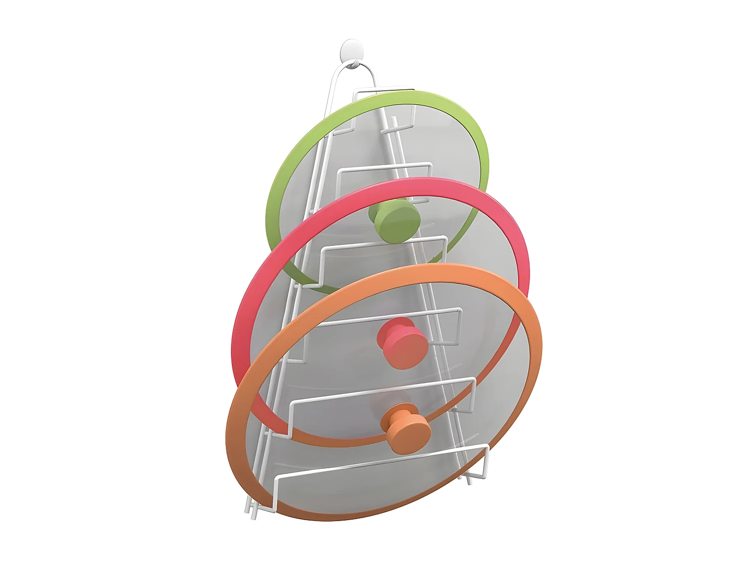 Porte-couvercles 5 Compartiments KIWI de Metaltex. Couleur Blanc