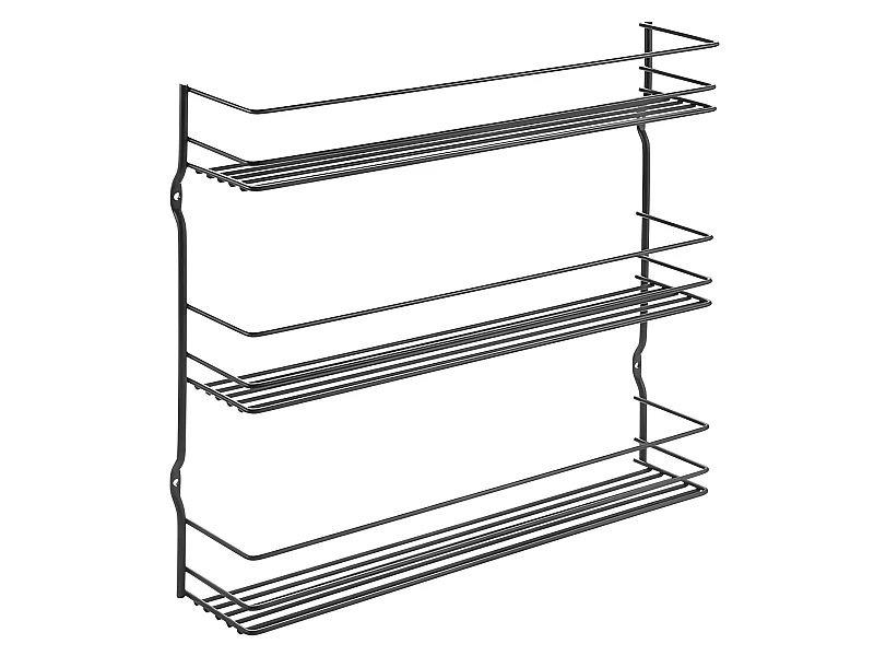 Kruidenrek 3 Niveaus Pepito Zwart Metaltex Touch-Therm® 36x8x32 cm