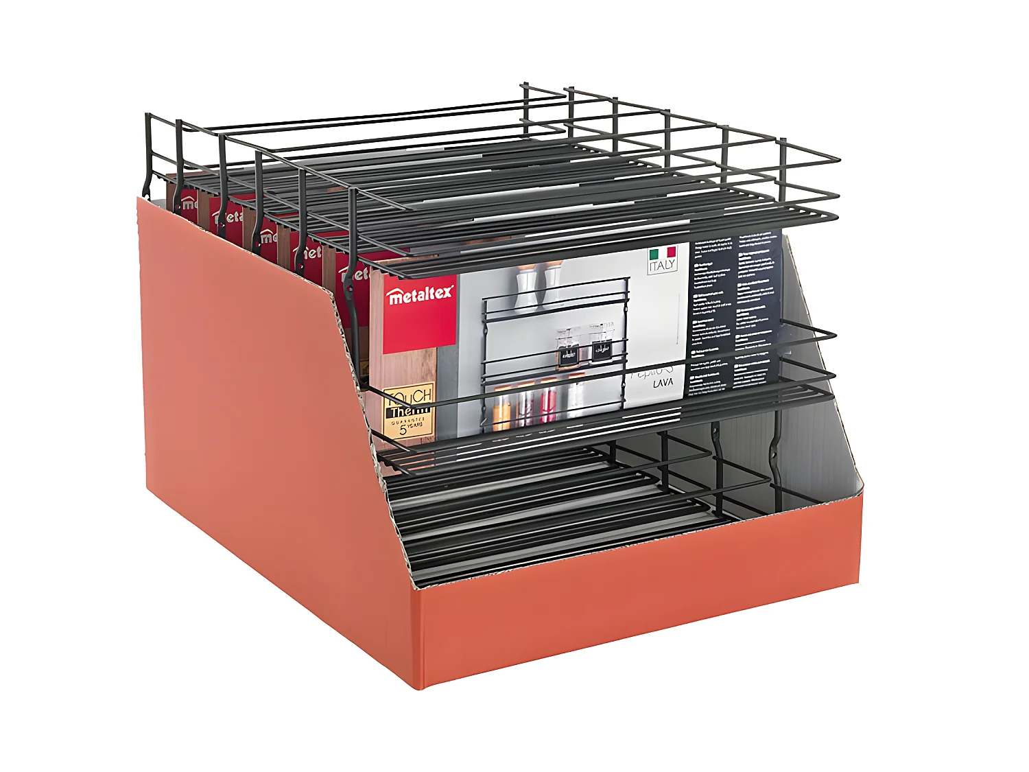 Étagère à épices 3 Niveaux Série PEPITO Série LAVA de Metaltex. Finition Touch-Therm® Couleur Noir