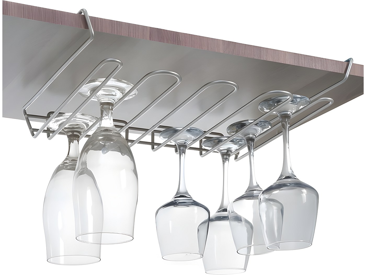 Metaltex Porte-Verres MyCristal Lava - Support Suspendu Pour Verres à Pied - Noir - 38x26x7 Cm