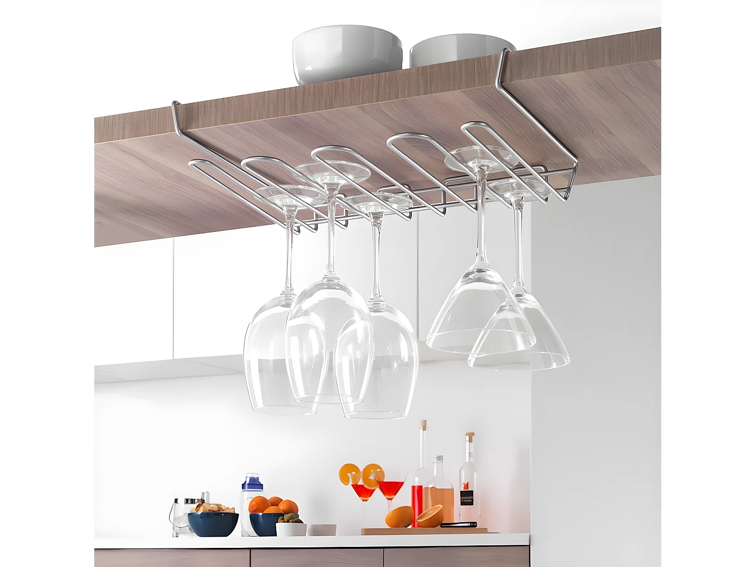 Gläserhalter MY CRISTAL von métaltex - Fassungsvermögen 16 Tassen - Oberfläche Polytherm® Silber