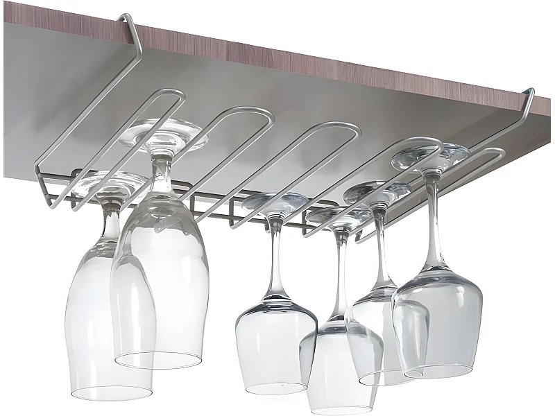 Gläserhalter MY CRISTAL von métaltex - Fassungsvermögen 16 Tassen - Oberfläche Polytherm® Silber