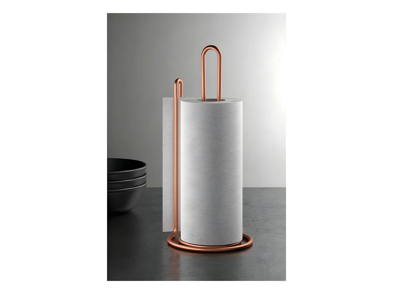 Porte-rouleaux Cuisine MY ROLL Série Copper de Metaltex. Couleur Cuivre