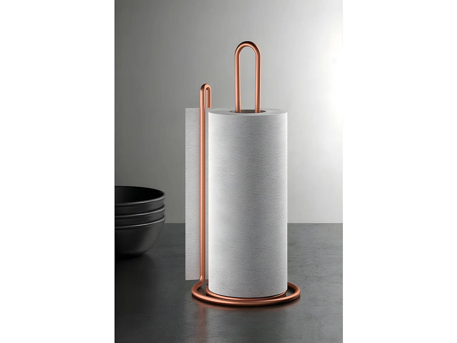 Porte-rouleaux Cuisine MY ROLL Série Copper de Metaltex. Couleur Cuivre