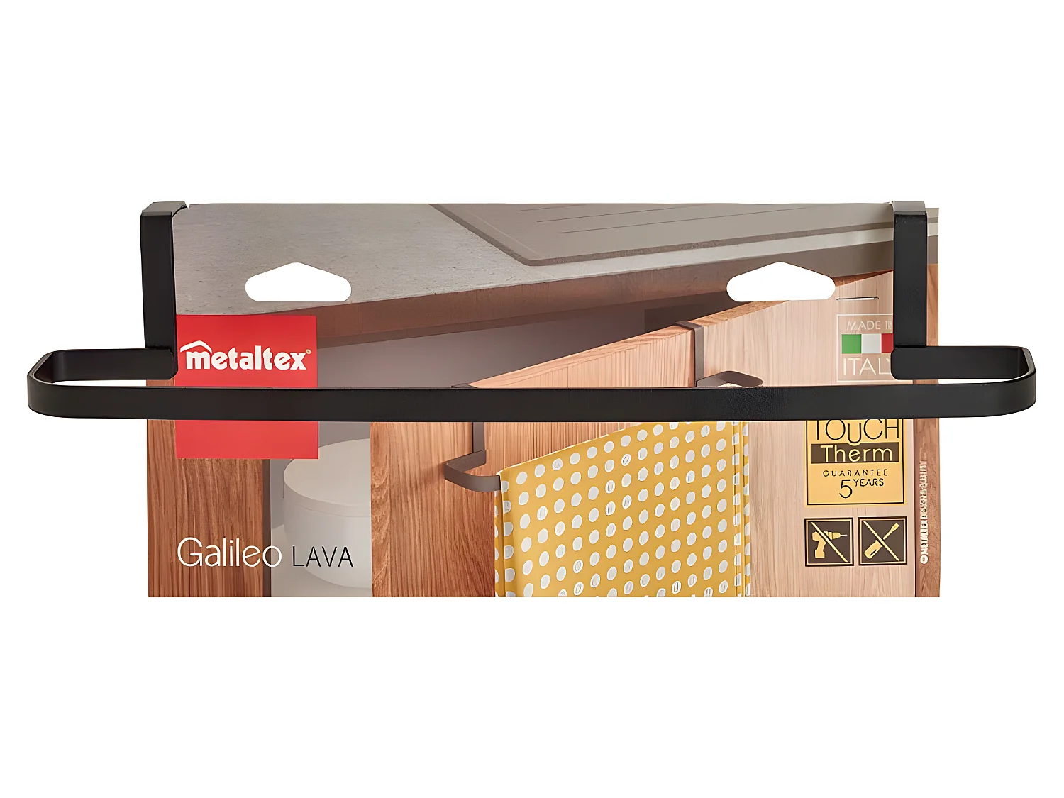 Porte-vêtements Série GALILEO LAVA de Metaltex. Finition Touch-Therm® Couleur Noir