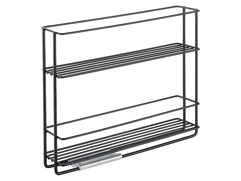 Étagère Coulissante IN&OUT Série LAVA de Metaltex, Finition Touch-Therm® Couleur Noir