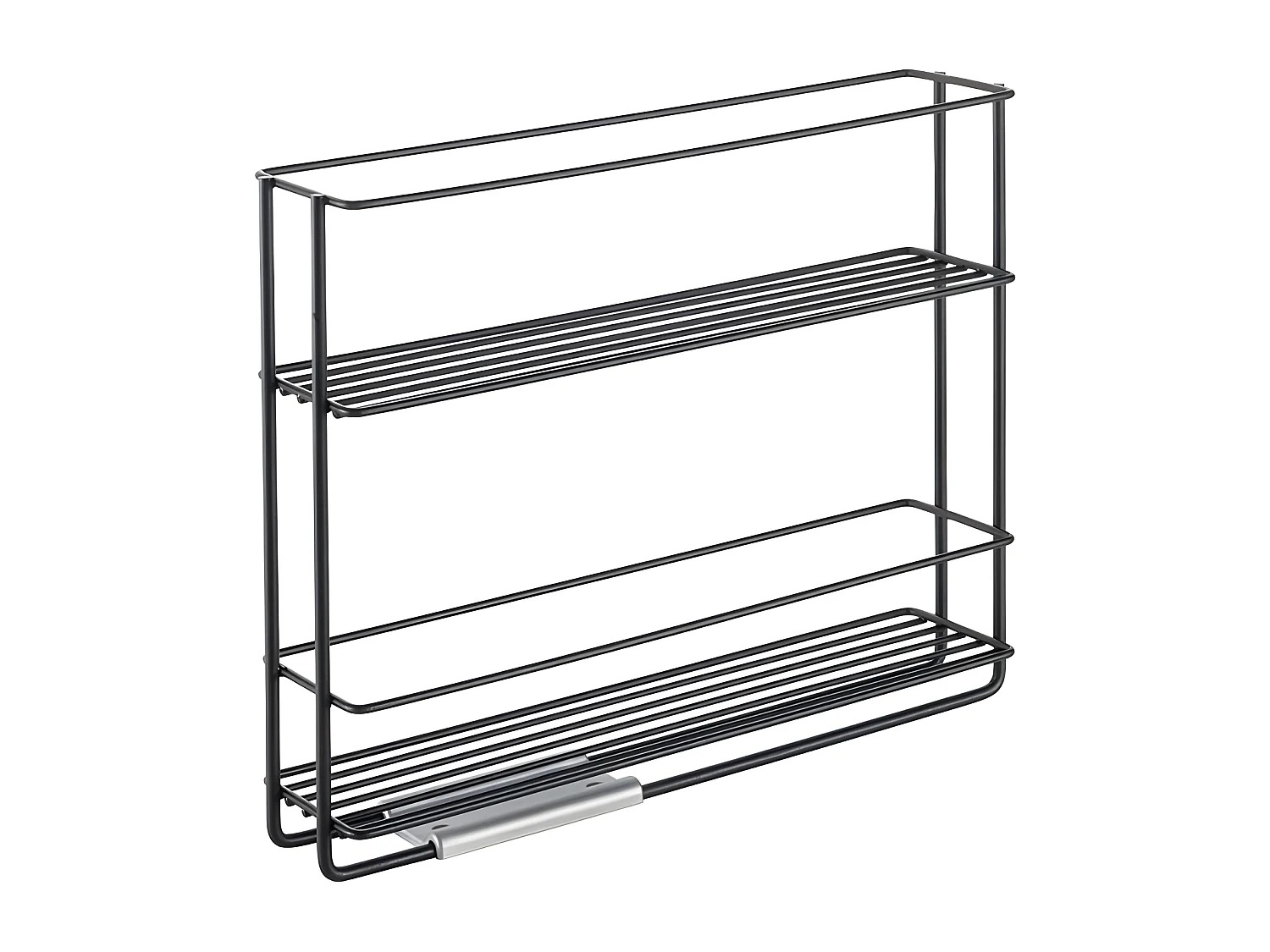 Étagère Coulissante IN&OUT Série LAVA de Metaltex, Finition Touch-Therm® Couleur Noir