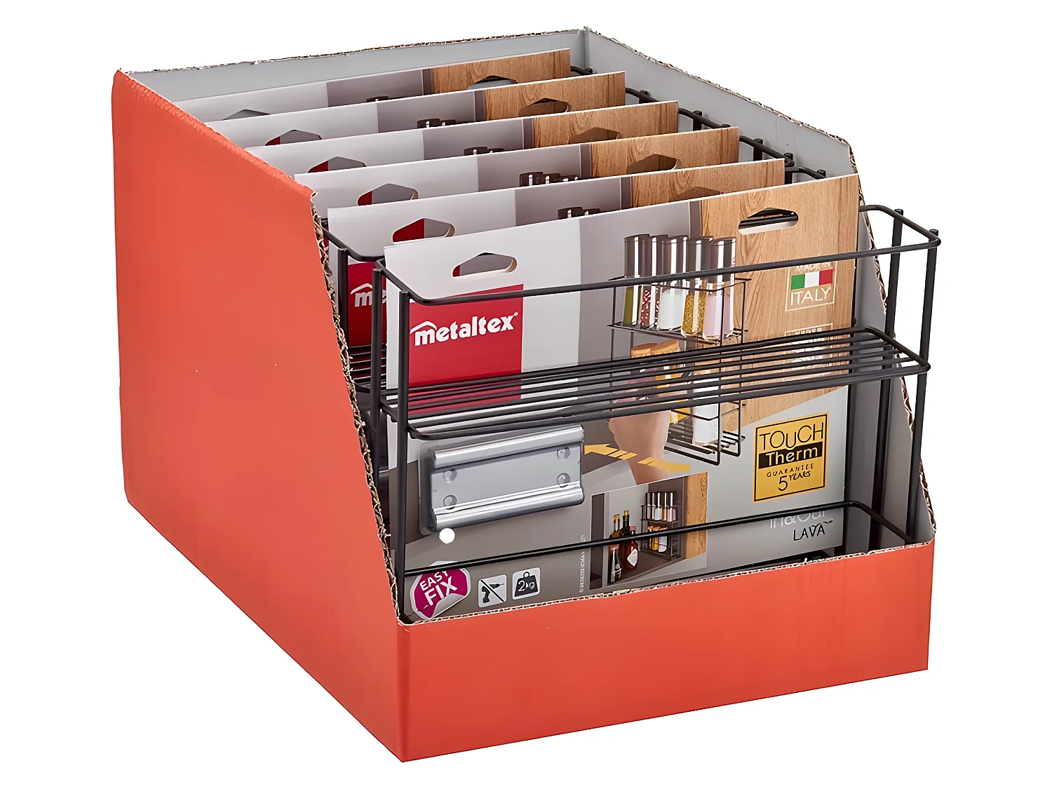 Étagère Coulissante IN&OUT Série LAVA de Metaltex, Finition Touch-Therm® Couleur Noir