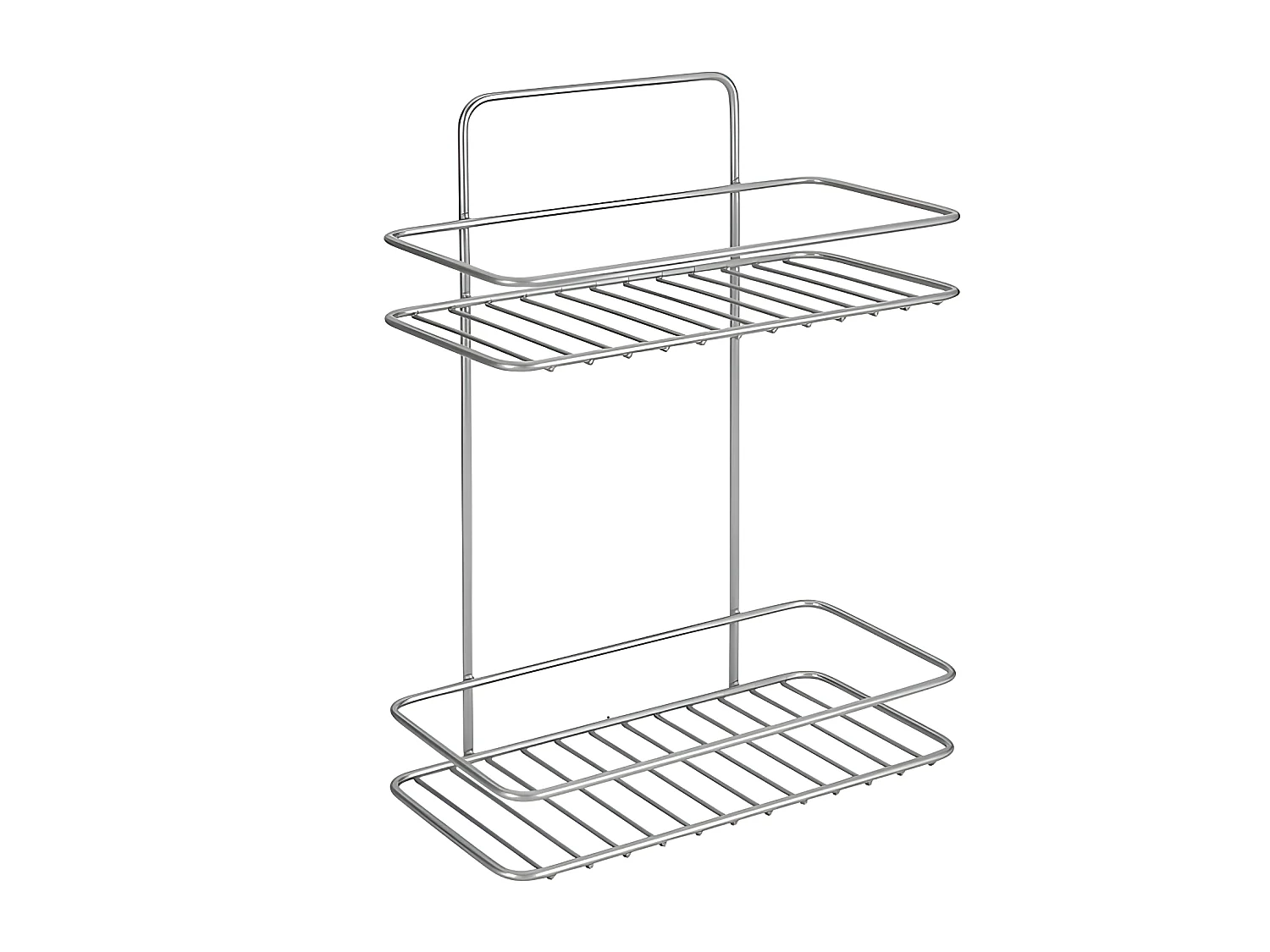 Estante de 2 Níveis Série REFLEX Metaltex Prateado Polytherm®