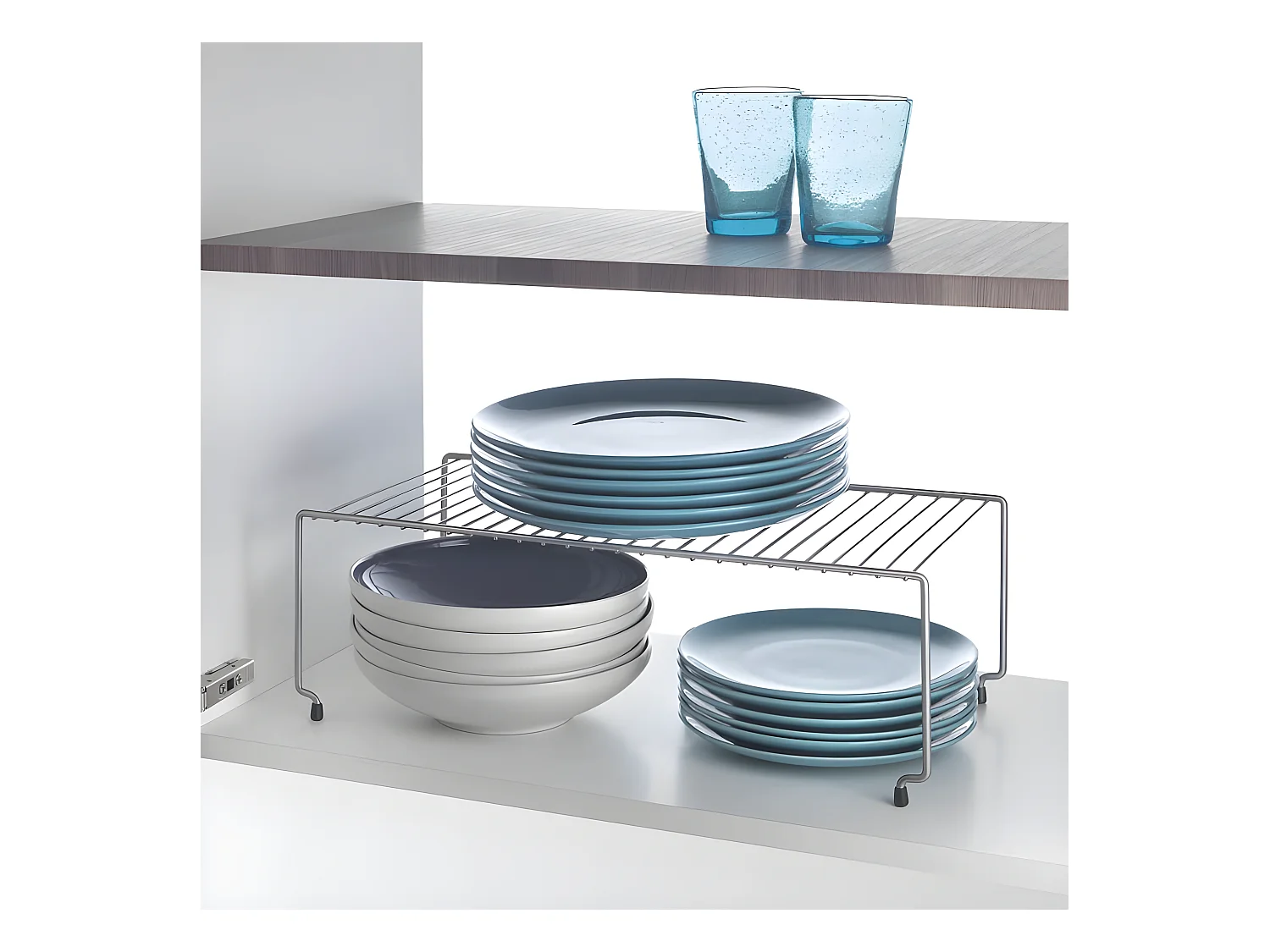 Étagère Empilable BROOKLYN de Metaltex. Finition Polytherm® Couleur Grise