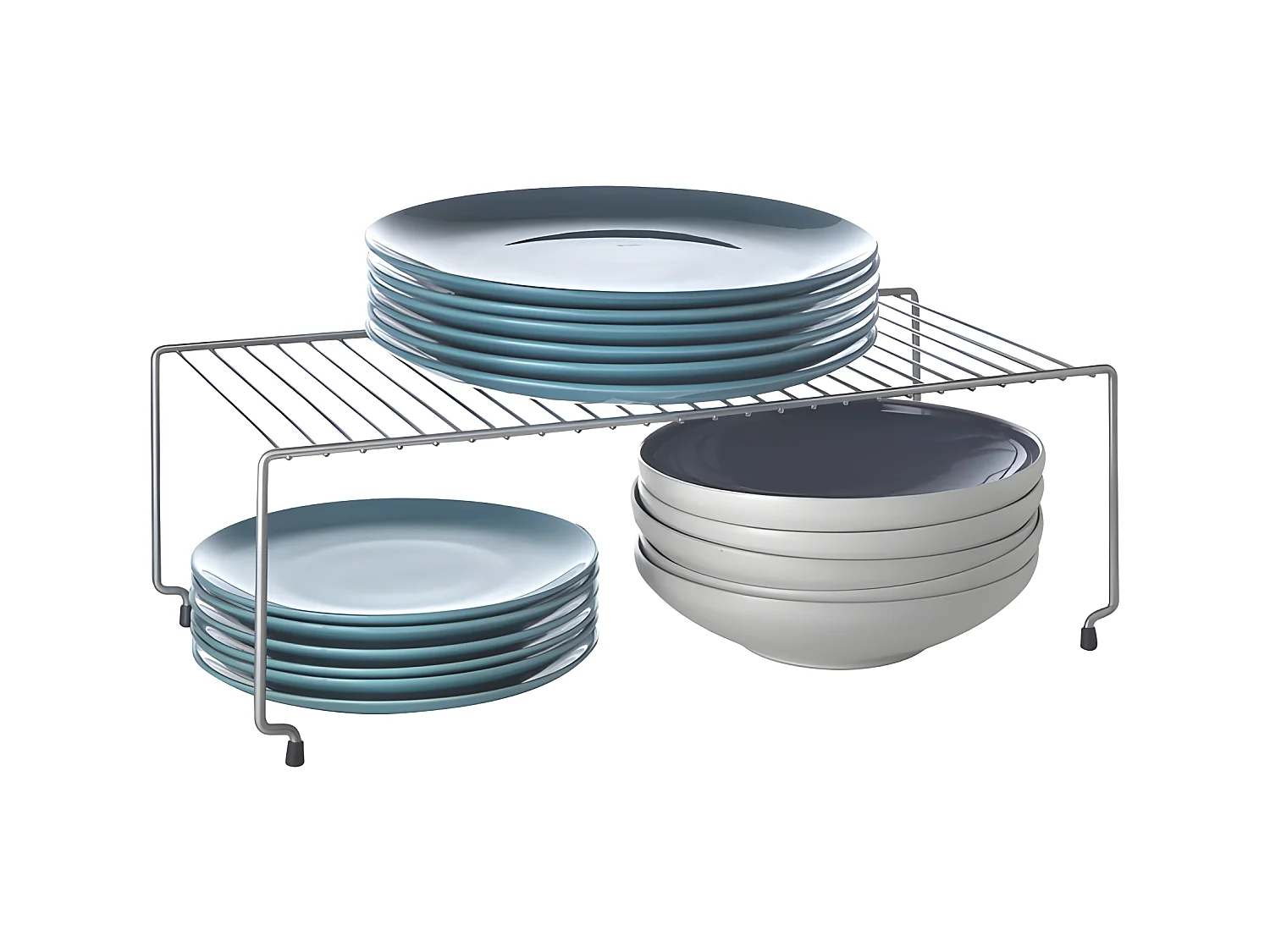 Estante Apilable BROOKLYN Metaltex Gris 47x23x15 cm