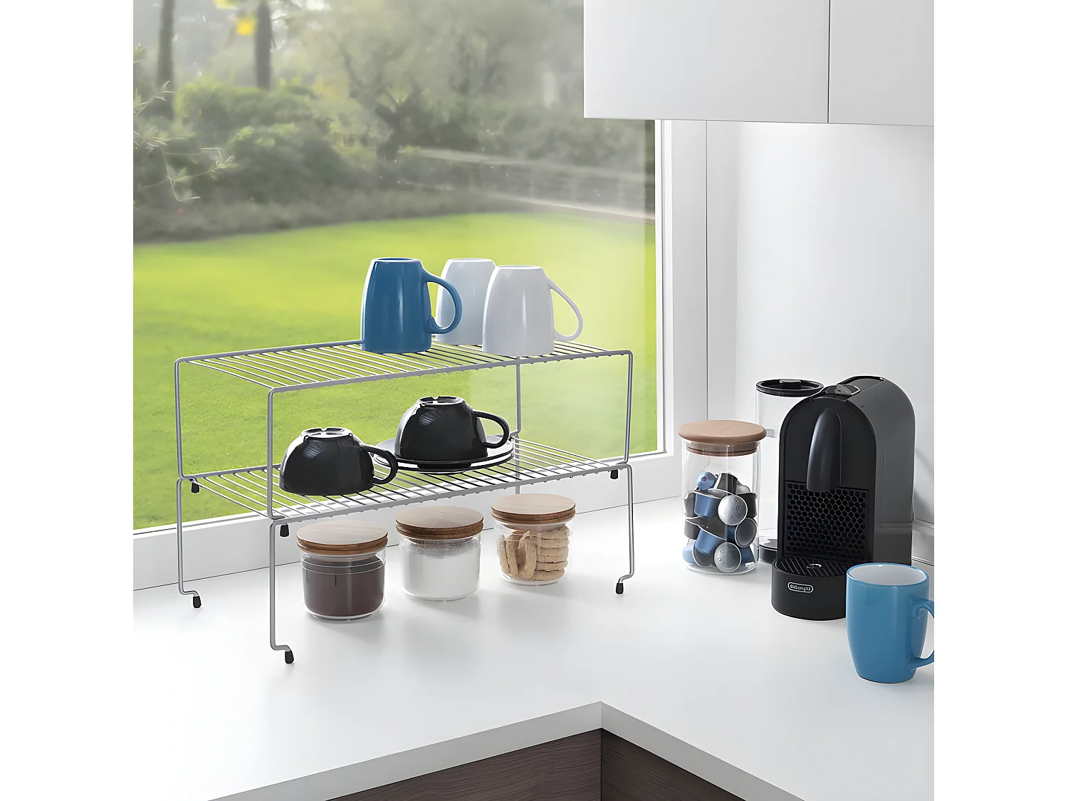 Étagère Empilable BROOKLYN de Metaltex. Finition Polytherm® Couleur Grise