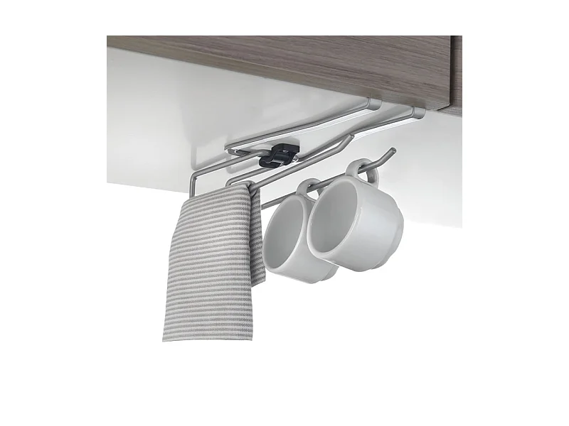 Metaltex Porte-Vêtements Double Universel ALL-IN. Finition Polytherm® Couleur Argent