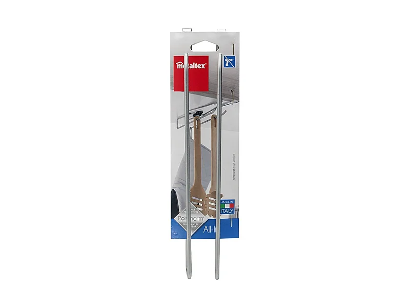 Metaltex Porte-Vêtements Double Universel ALL-IN. Finition Polytherm® Couleur Argent