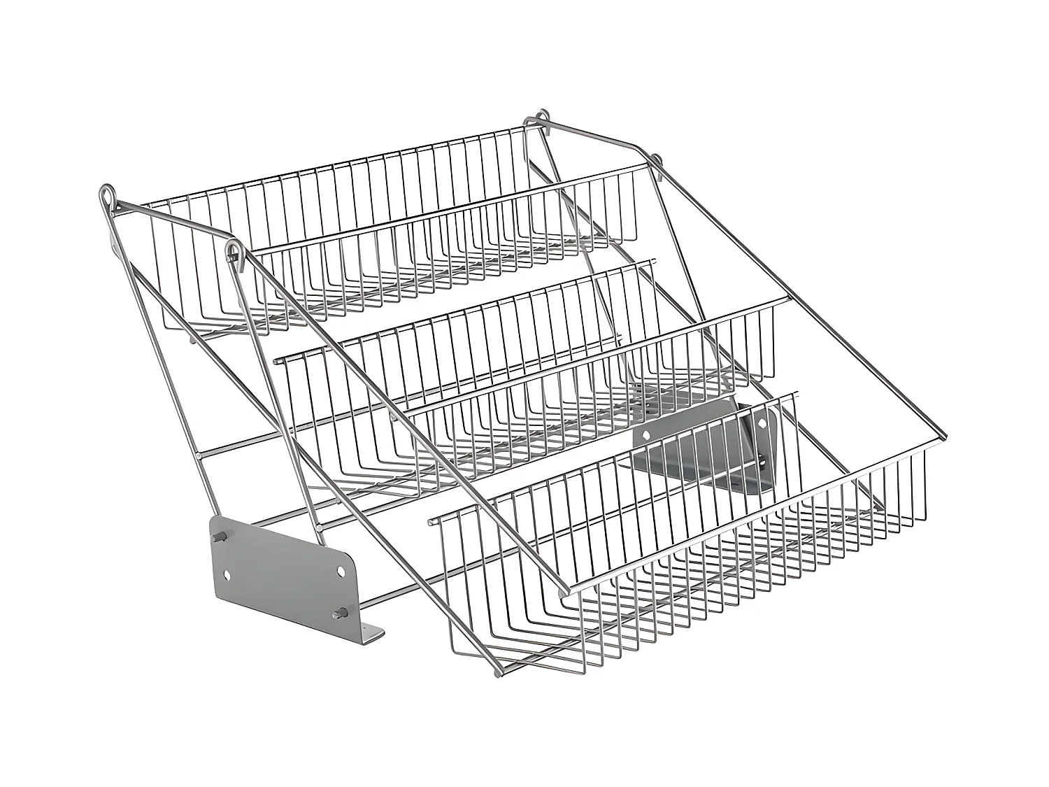 Metaltex Étagère Pliable UP&DOWN avec 3 Niveaux