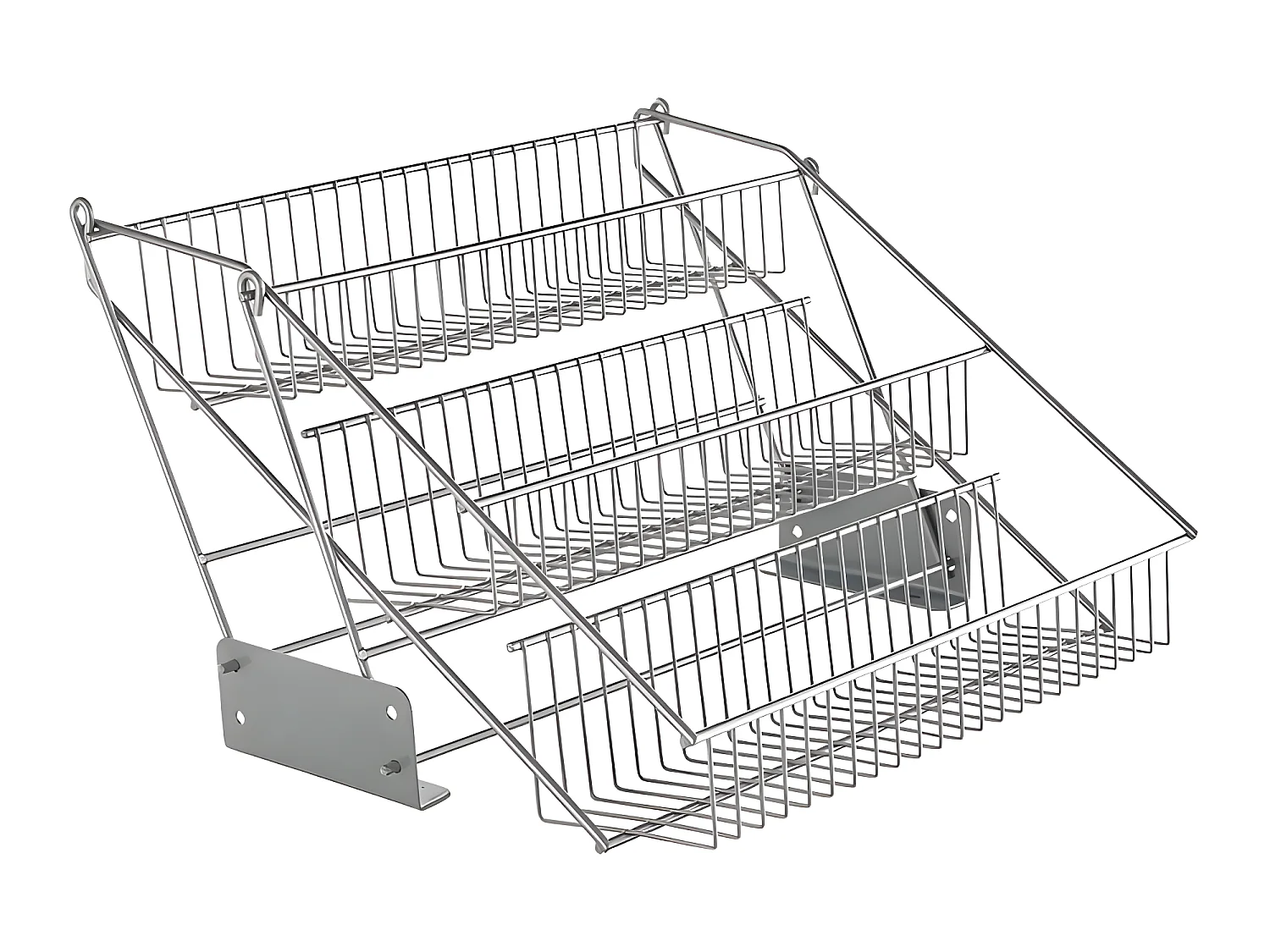 Metaltex Étagère Pliable UP&DOWN avec 3 Niveaux