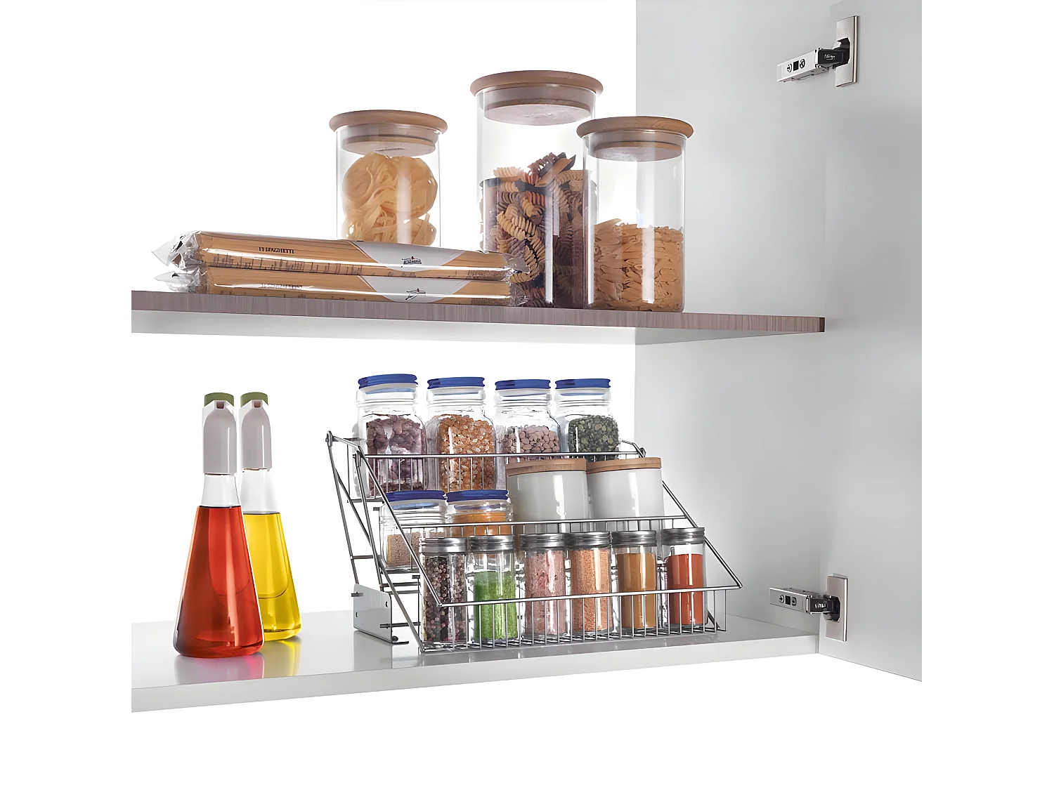 Metaltex Étagère Pliable UP&DOWN avec 3 Niveaux