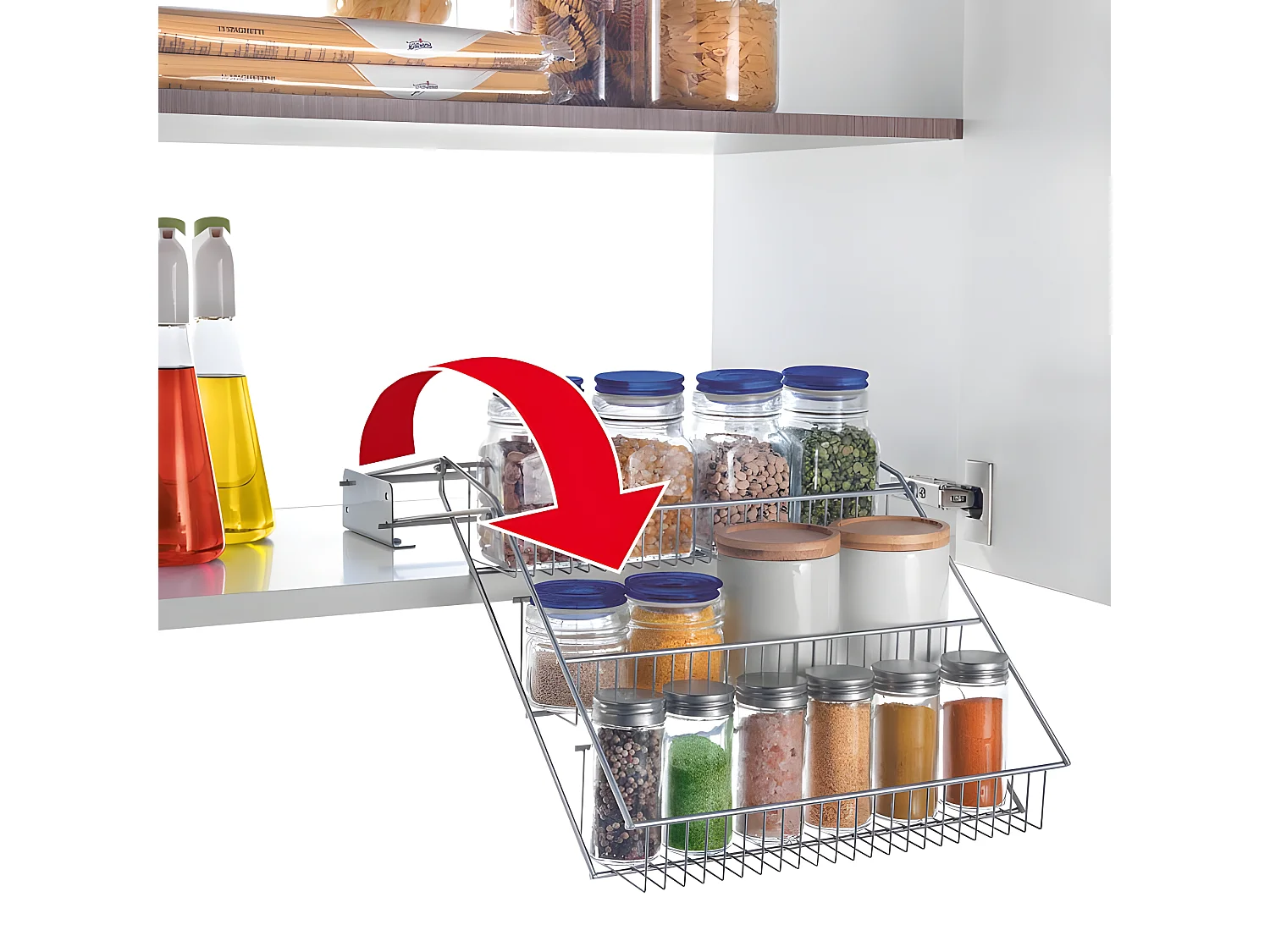 Metaltex Étagère Pliable UP&DOWN avec 3 Niveaux