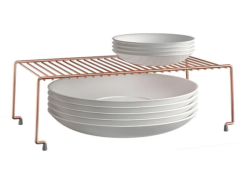 Étagère empilable BROOKLYN Série COPPER de Metaltex. Finition Polytherm COPPER® Couleur Cuivre