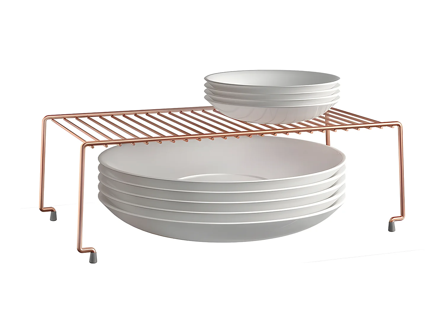 Stapelbare plank BROOKLYN Serie KOPER Metaltex Koper 47x23x15 cm