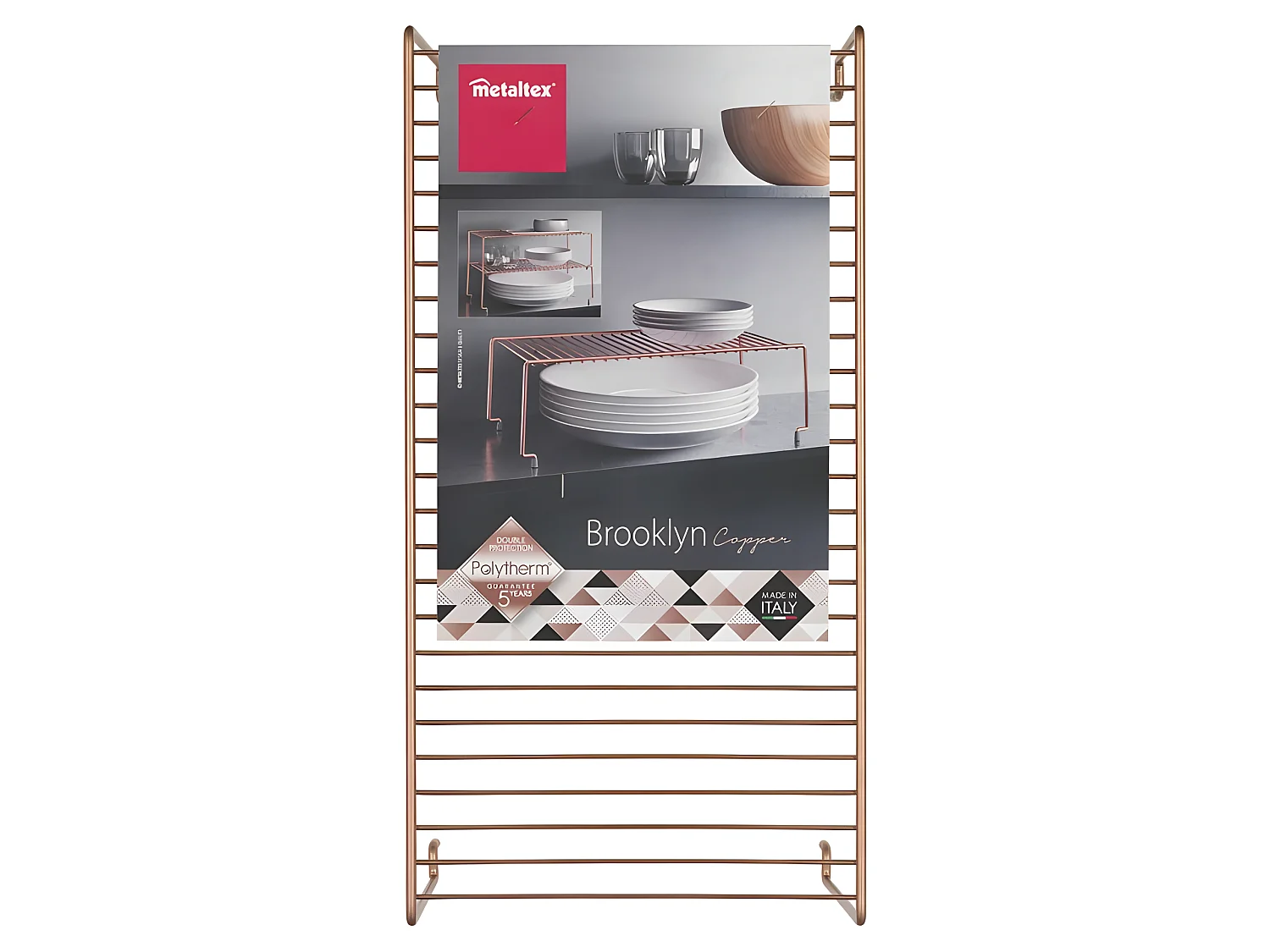Estantería apilable BROOKLYN Serie COBRE Metaltex Cobre 47x23x15 cm